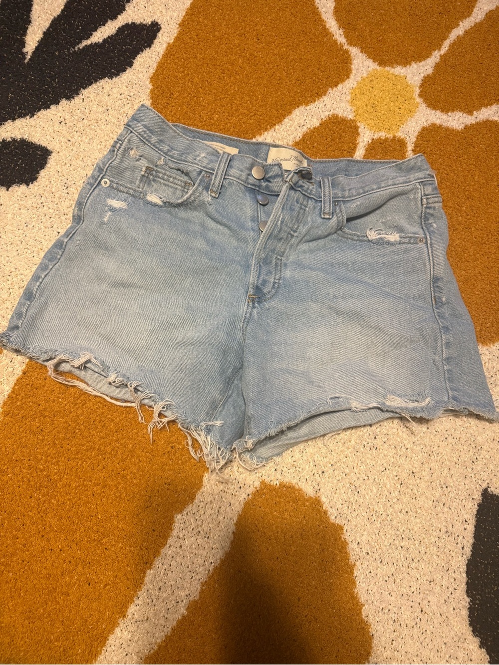 Light Wash Denim Cutoff Shorts